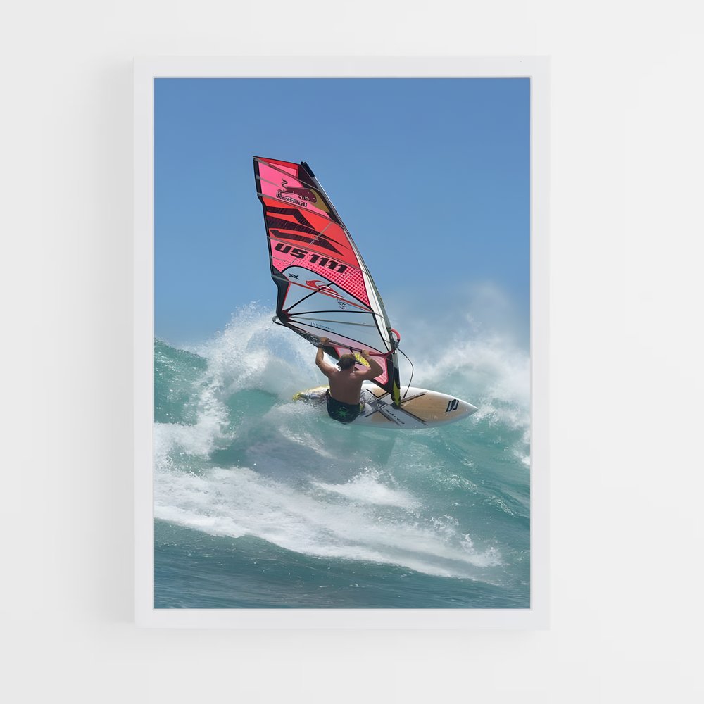 Poster Surf des Vagues – affiche Planche à voile (vue 3)